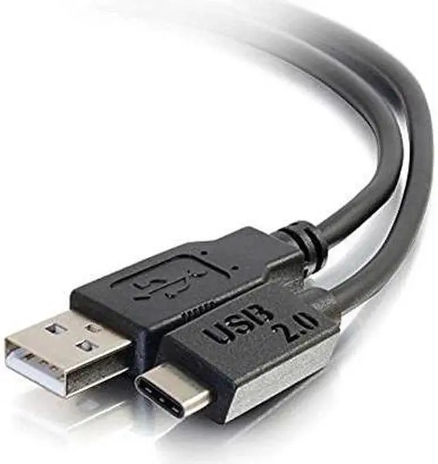 Main image of C2G 28872 USB-C Cable - USB 2.0 USB-C to USB-A Male/Male Cable, Thunderbolt 3, Tablet, Chromebook Pixel, Samsung Galaxy TabPro S, LG G6, MacBook, Black (10 Feet, 3.04 Meters)