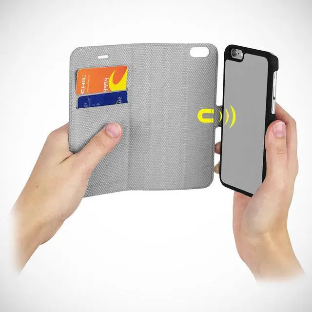 Alt view image 5 of 6 - Chil Attraction Jacket Magnetic Wallet & Case for iPhone 6 (Gray)