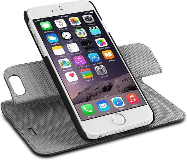 Alt view image 4 of 6 - Chil Attraction Jacket Magnetic Wallet & Case for iPhone 6 (Gray)