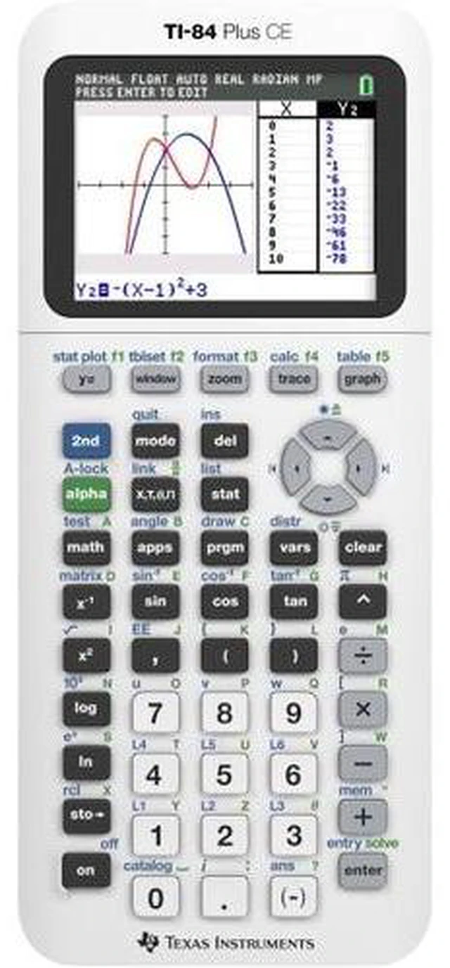 Alt view image 12 of 16 - Texas Instruments TI84PLSCEWHITE