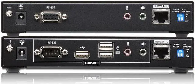 Alt view image 3 of 6 - ATEN USB DVI Dual View HDBaseT 2.0 KVM Extender 1920 x 1200 @100 m-TAA Compliant