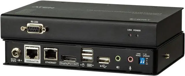 Alt view image 7 of 18 - ATEN USB DisplayPort HDBaseT 2.0 KVM Extender (4K@100m) CE920