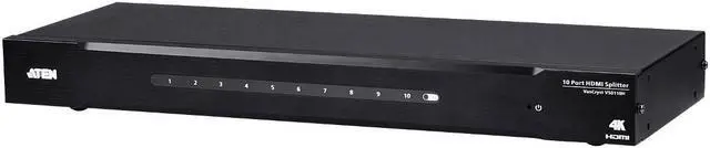 Alt view image 4 of 9 - VanCryst 10-Port 4K HDMI Splitter-TAA Compliant