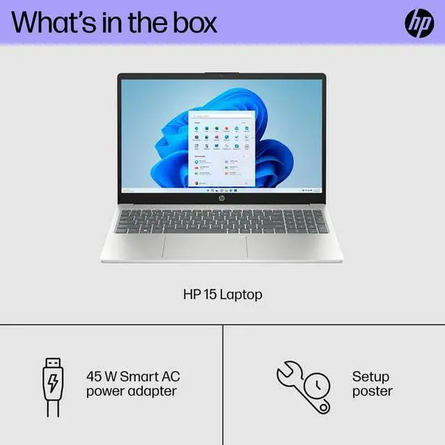 Alt view image 5 of 6 - HP 15.6" HD Laptop | Intel Processor N200 (Pentium) Processor | 16GB RAM | 128GB SSD | Intel UHD Graphics |Office365 | Windows 11 S | Bundle with Wireless Mouse