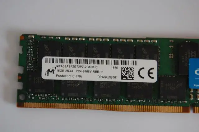 Alt view image 2 of 4 - Crucial/MICRON MTA36ASF2G72PZ-2G6B1 16GB ECC Registered 2Rx4 PC4 DDR4-2666 Server Memory CT16G4RFD4266