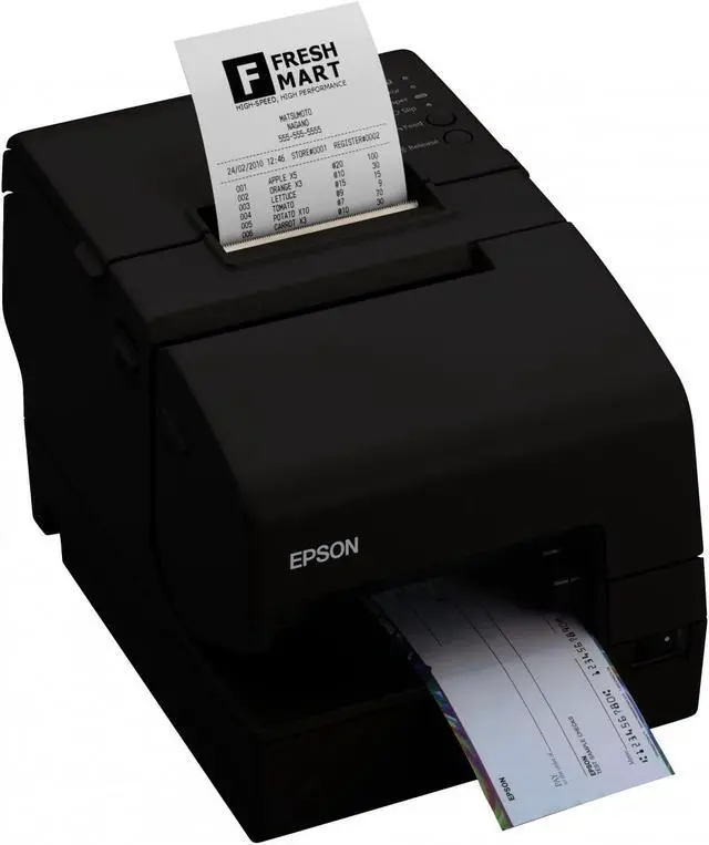 Alt view image 3 of 3 - Epson TM-H6000IV Hybrid Multifunction Impact Slip and Thermal Receipt Printer, MICR + Endorsement, USB, Powered USB, Auto Cutter, Dark Gray (No Power Supply) - C31CB25462