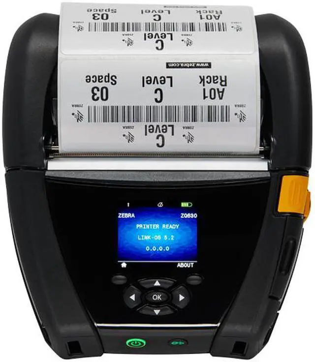 Alt view image 3 of 5 - Zebra ZQ600 Series ZQ630 Mobile Label Printer (ZQ63-AUWA000-8R)