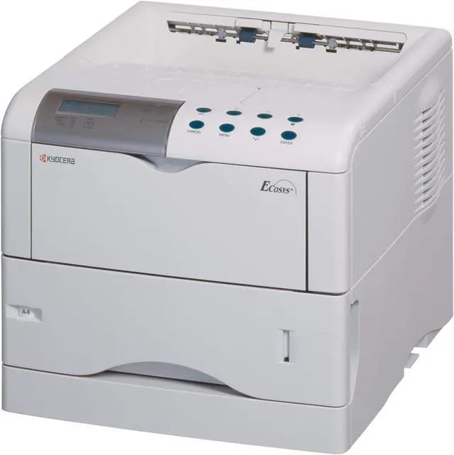 Main image of Kyocera Fs-3820n Workgroup Laser Printer Connectivity Ethernet (RJ-45) Parallel (IEEE 1284), USB 2.0 Power PC 750 CX CPU with 300 MHz and 64 MB RAM Enable Sophisticated Digit
Black Print Speed: 29 ppm