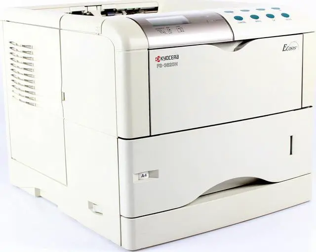 Alt view image 2 of 2 - Kyocera Fs-3820n Workgroup Laser Printer Connectivity Ethernet (RJ-45) Parallel (IEEE 1284), USB 2.0 Power PC 750 CX CPU with 300 MHz and 64 MB RAM Enable Sophisticated Digit
Black Print Speed: 29 ppm