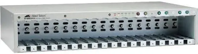 Alt view image 2 of 9 - Allied Telesis MMCR18 Media Conversion Rack-Mount Chassis - 18 Slot - 2U - Rack-mountable - TAA Compliant