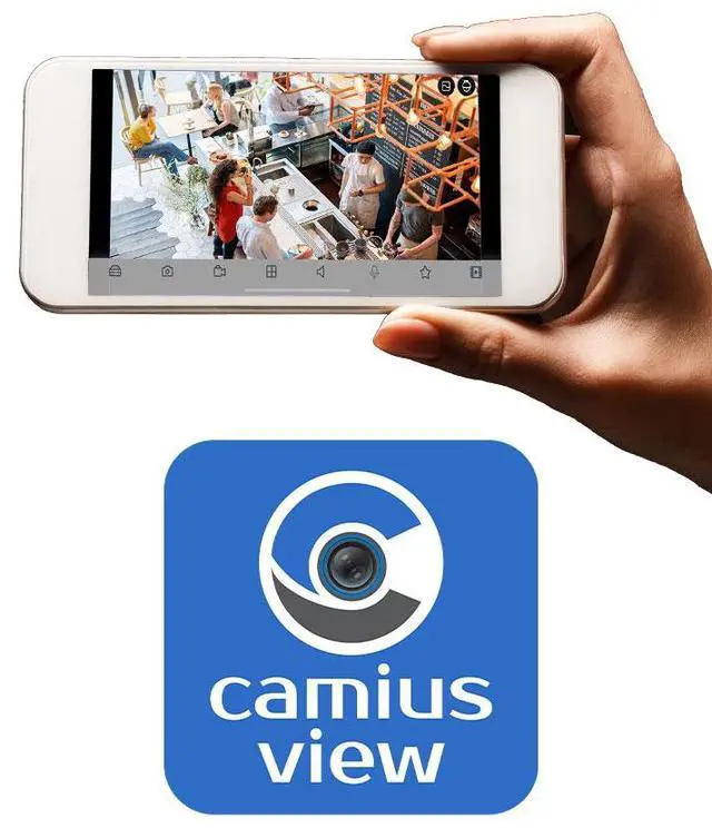 Alt view image 7 of 7 - 4 Camera PoE Security System 2K PoE Wired Security Cameras with 8 Channel NVR, 4TB storage (Camius)
