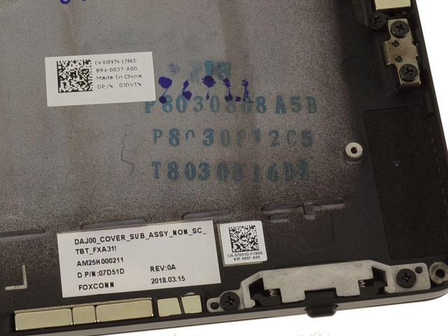 Alt view image 3 of 5 - New Dell OEM Latitude 5290 2-in-1 Tablet Back Cover FP Reader 7D51D JDVTN
