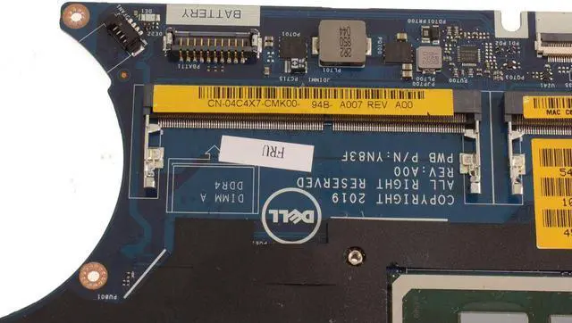 Alt view image 3 of 5 - Dell OEM Precision 3540 Motherboard System Board Intel i5 Motherboard 4C4X7