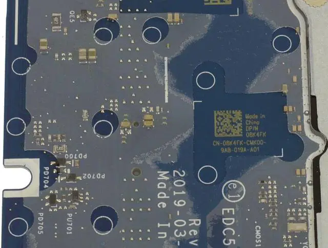 Alt view image 3 of 10 - Dell OEM Precision 3540 Motherboard System Board Intel i7 Motherboard 8K4FK