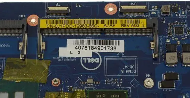 Alt view image 4 of 5 - Dell OEM Latitude E5570 Motherboard System Board i7 2.6GHz Motherboard J1PDD