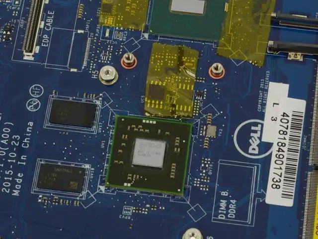 Alt view image 5 of 5 - Dell OEM Latitude E5570 Motherboard System Board i7 2.6GHz Motherboard J1PDD