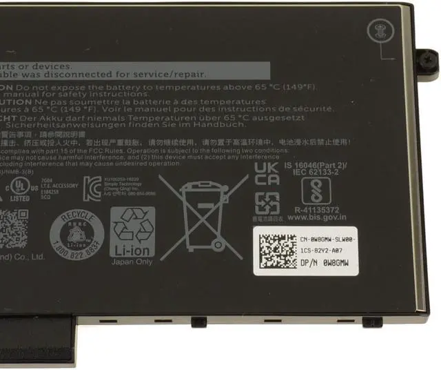 Alt view image 5 of 6 - Dell OEM Original Latitude 5400 5401 5500 Precision 3540 3-Cell Battery R8D7N