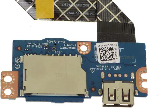 Alt view image 3 of 3 - Dell OEM Inspiron 3780 USB SD Card Reader IO Circuit Board 8W6F5