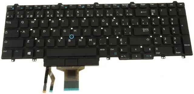 Main image of French Canadian Dell OEM Latitude E5550 Precision 3510 Laptop Keyboard YM0K9
