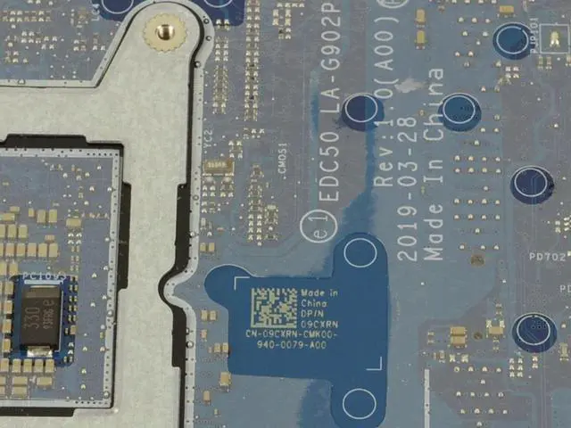 Alt view image 3 of 6 - Dell OEM Precision 3540 Motherboard System Board Intel i7 Motherboard 9CXRN