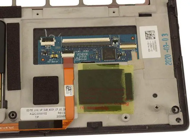 Alt view image 4 of 6 - Dell OEM XPS 9370 9380 7390 Touchpad Palmrest Assembly KPRW0
