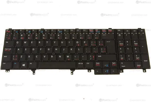 Main image of New French English Dell OEM Precision M6800 Laptop Keyboard Non-Backlit DP0HM