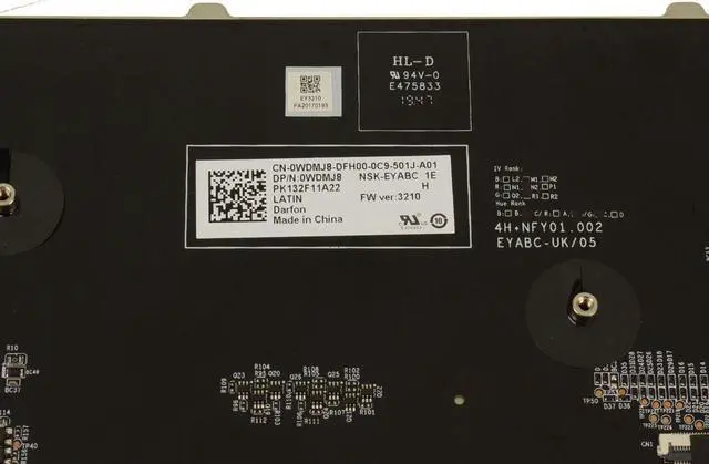 Alt view image 3 of 4 - New SPANISH OEM Alienware Area-51m Backlit Laptop Keyboard Assembly WDMJ8