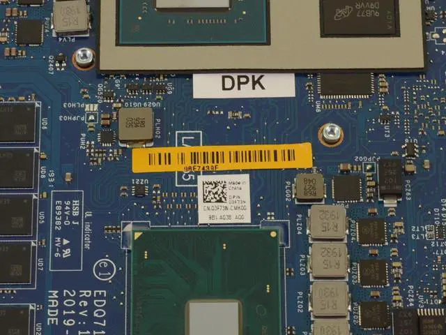 Alt view image 4 of 5 - Dell OEM Alienware m15 R2 m17 R2 Laptop Motherboard System Motherboard 3F73N