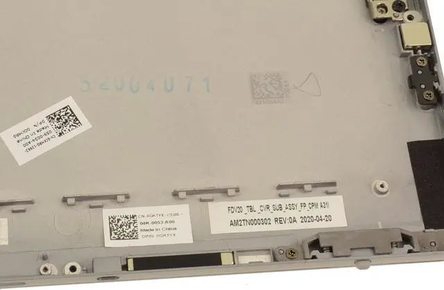 Alt view image 3 of 6 - Dell OEM Latitude 7210 2-in-1 Tablet Back Cover LCD Back Cover CKMRG