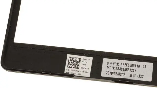 Alt view image 3 of 3 - Dell OEM Latitude 7400 Laptop 14" Front Trim LCD Bezel 6MM HD Cam JWWXN