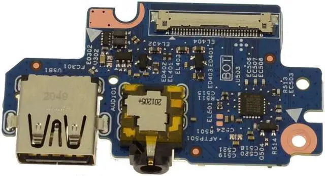Alt view image 2 of 2 - Dell OEM Inspiron 7400 Right-side IO Circuit Board  Audio USB Ports C1WNM