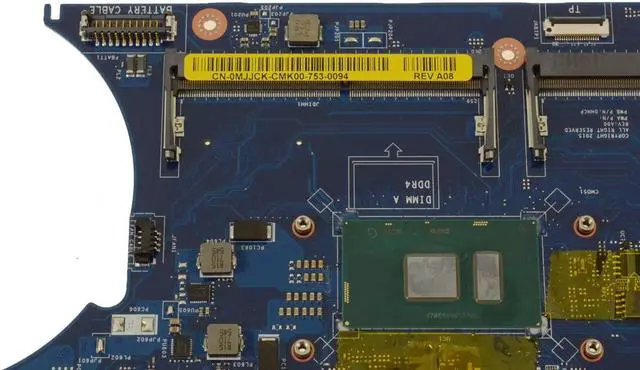 Alt view image 3 of 4 - Dell OEM Latitude E5570 Motherboard System Board i3 2.3GHz Motherboard MJJCK