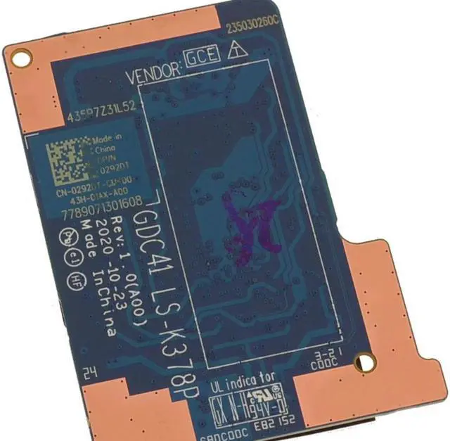 Alt view image 3 of 3 - Dell OEM Latitude 7430 5430 USH Junction Circuit Board for Palmrest 292DT