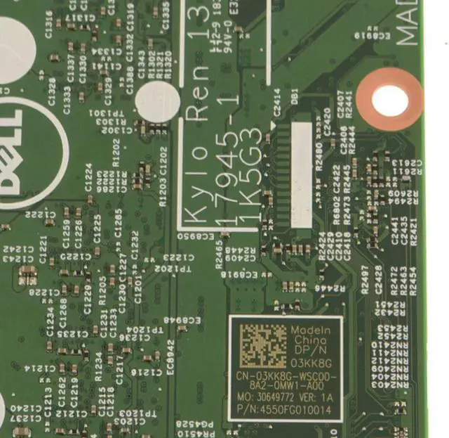 Alt view image 3 of 4 - Dell OEM Inspiron 7380 Motherboard System Board Core i7 Motherboard 3KK8G