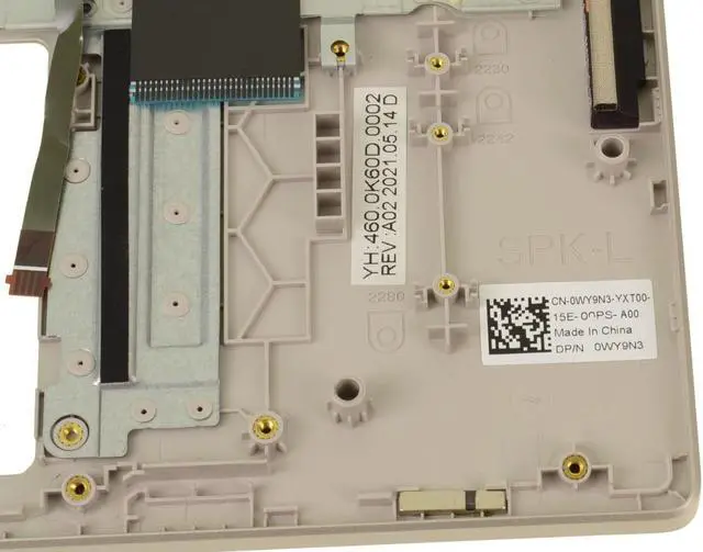 Alt view image 4 of 6 - Dell Inspiron 5406 2-in-1 Backlit Keyboard Palmrest Assembly VJ41D