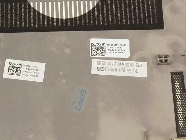 Alt view image 3 of 3 - New Dell OEM Latitude 7410 Chromebook Bottom Base Cover Assembly G0887