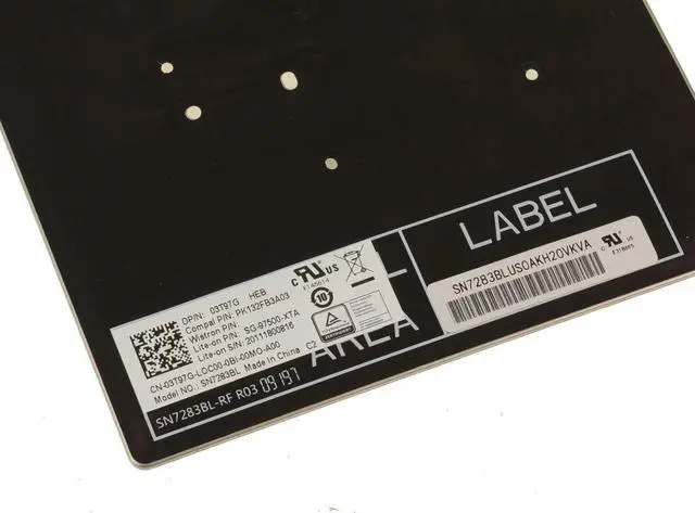 Alt view image 3 of 3 - New Hebrew Dell OEM Latitude 5400 Backlit Laptop Keyboard Dual Point 3T97G