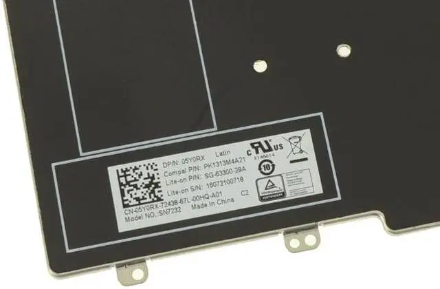 Alt view image 3 of 3 - SPANISH Dell OEM Latitude E5550 Precision 3510 7510 Laptop Keyboard 5Y0RX
