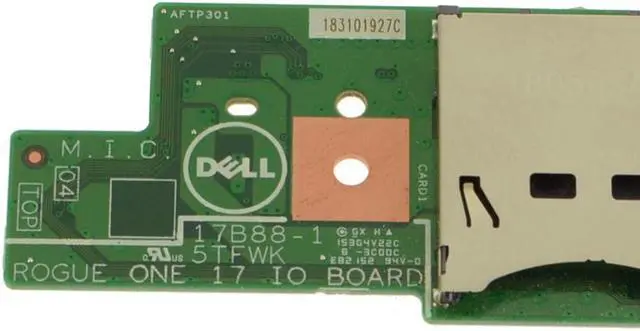 Alt view image 3 of 3 - Dell OEM Inspiron 7786 2-in-1 Power Button USB SD Reader IO Circuit  5TFWK