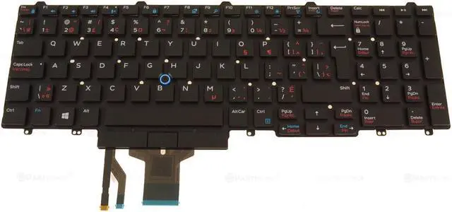 Main image of French-English Dell OEM Latitude E5550 Precision 3510 Laptop Keyboard 8NTC3
