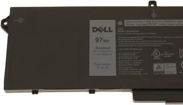 Alt view image 4 of 6 - Dell OEM Original Latitude 5521 Precision 3561 6-Cell 97Wh Laptop Battery 9JRV0