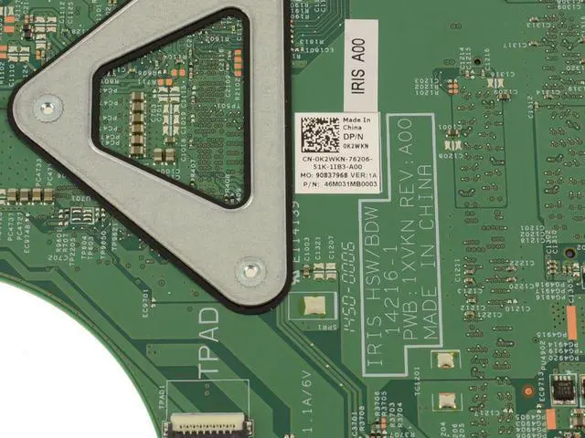 Alt view image 3 of 4 - Dell OEM Inspiron 3458 Motherboard System Board 1.7GHz Core Motherboard K2WKN