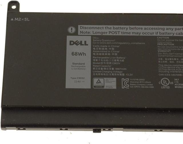 Alt view image 3 of 5 - Dell OEM Original Precision 7550 7750 7560 7760 6-Cell 68Wh Battery C903V