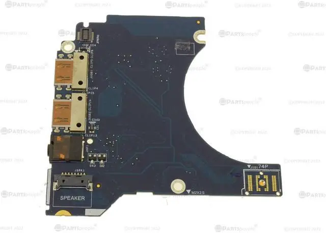 Alt view image 6 of 8 - Dell Latitude 7410 Daughterboard Circuit Board Usb Audio Ls-J264P Wp85P 0Wp85P