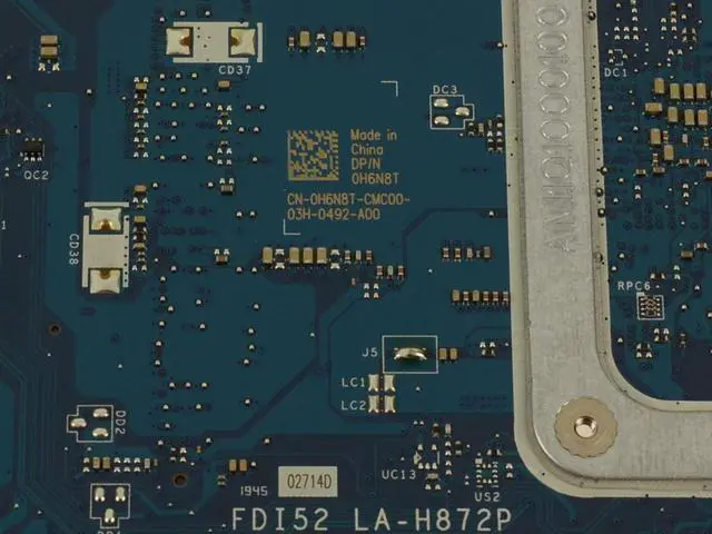 Alt view image 3 of 4 - Dell OEM Inspiron 3595 Motherboard System Board AMD A6-9225 Motherboard H6N8T
