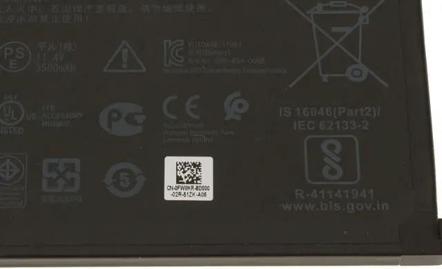 Alt view image 6 of 8 - Dell OEM Original Inspiron 5379 15 7573 7586 2-in-1 42Wh 3-cell Battery WDX0R