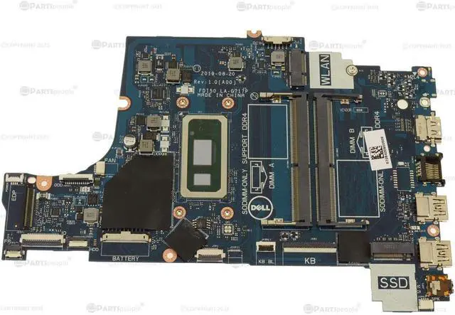 Main image of Dell OEM Inspiron 3590 Motherboard System Board Core i5 Motherboard PV4FF