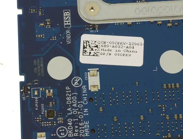 Alt view image 3 of 4 - Dell OEM Inspiron 7560 14 7460 Motherboard System Board Motherboard 5CPRV