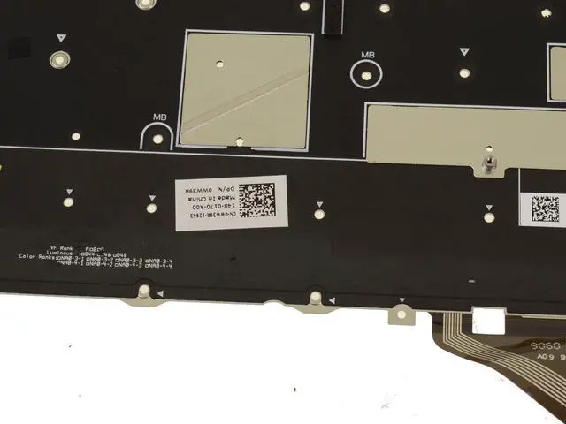 Alt view image 3 of 4 - Dell XPS 7390 9310 2-in-1 Backlit Keyboard White XD3H3 WW39R VKJ01