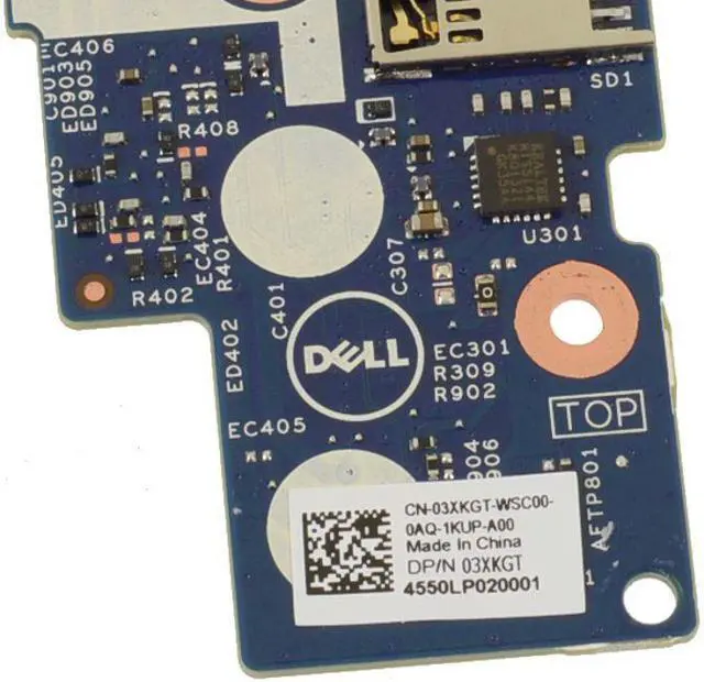 Alt view image 3 of 3 - Dell OEM Inspiron 5401 USB Audio Port SD Card Reader IO Circuit Board 3XKGT